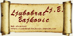 Ljubobrat Bajković vizit kartica